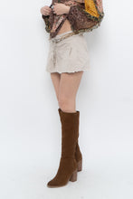 Load image into Gallery viewer, HARLOW x Beige Cotton Denim Mini Skirt (XS, S)