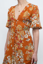 Load image into Gallery viewer, NICHOLAS x Orange Floral Pure Silk Mini Dress (S)