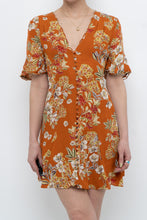 Load image into Gallery viewer, NICHOLAS x Orange Floral Pure Silk Mini Dress (S)
