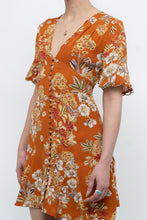 Load image into Gallery viewer, NICHOLAS x Orange Floral Pure Silk Mini Dress (S)