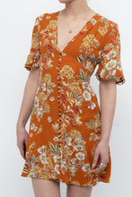 Load image into Gallery viewer, NICHOLAS x Orange Floral Pure Silk Mini Dress (S)
