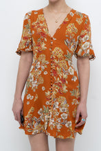 Load image into Gallery viewer, NICHOLAS x Orange Floral Pure Silk Mini Dress (S)
