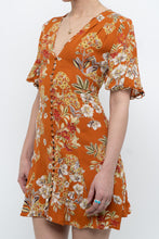 Load image into Gallery viewer, NICHOLAS x Orange Floral Pure Silk Mini Dress (S)