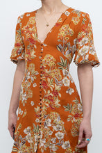 Load image into Gallery viewer, NICHOLAS x Orange Floral Pure Silk Mini Dress (S)
