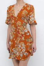 Load image into Gallery viewer, NICHOLAS x Orange Floral Pure Silk Mini Dress (S)