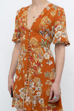 Load image into Gallery viewer, NICHOLAS x Orange Floral Pure Silk Mini Dress (S)