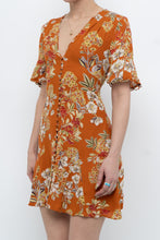 Load image into Gallery viewer, NICHOLAS x Orange Floral Pure Silk Mini Dress (S)