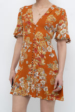 Load image into Gallery viewer, NICHOLAS x Orange Floral Pure Silk Mini Dress (S)