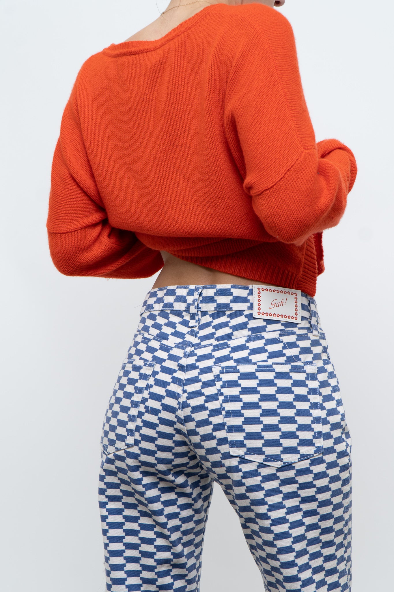 LISA SAYS GAH x Blue, White Checkered Pant (XS, S)