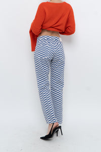 LISA SAYS GAH x Blue, White Checkered Pant (XS, S)