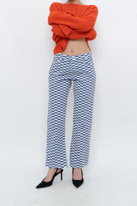 LISA SAYS GAH x Blue, White Checkered Pant (XS, S)