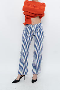 LISA SAYS GAH x Blue, White Checkered Pant (XS, S)