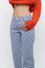Load image into Gallery viewer, LISA SAYS GAH x Blue, White Checkered Pant (XS, S)