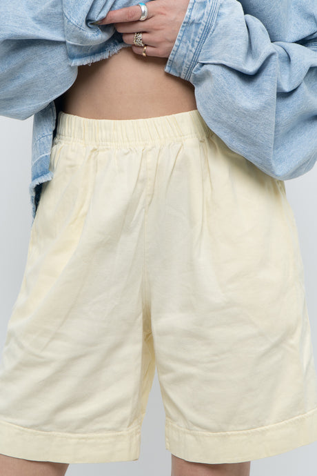 Vintage x Made in Canada x Butter Yellow Cotton Short (XS, S)