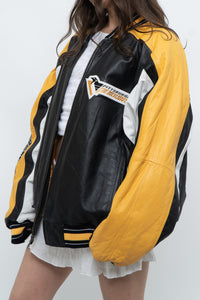 Vintage x NHL PITTSBURG PENGUINS Leather Varsity Bomber (M-XL)