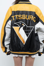 Load image into Gallery viewer, Vintage x NHL PITTSBURG PENGUINS Leather Varsity Bomber (M-XL)
