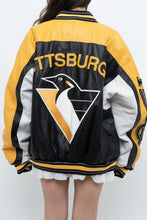 Load image into Gallery viewer, Vintage x NHL PITTSBURG PENGUINS Leather Varsity Bomber (M-XL)