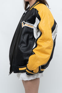 Vintage x NHL PITTSBURG PENGUINS Leather Varsity Bomber (M-XL)