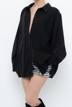 Load image into Gallery viewer, Vintage x Black Suede Effect Buttonup (S-XL)
