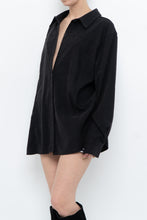 Load image into Gallery viewer, Vintage x Black Suede Effect Buttonup (S-XL)