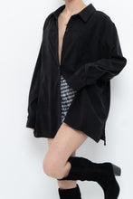 Load image into Gallery viewer, Vintage x Black Suede Effect Buttonup (S-XL)