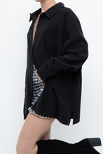Load image into Gallery viewer, Vintage x Black Suede Effect Buttonup (S-XL)