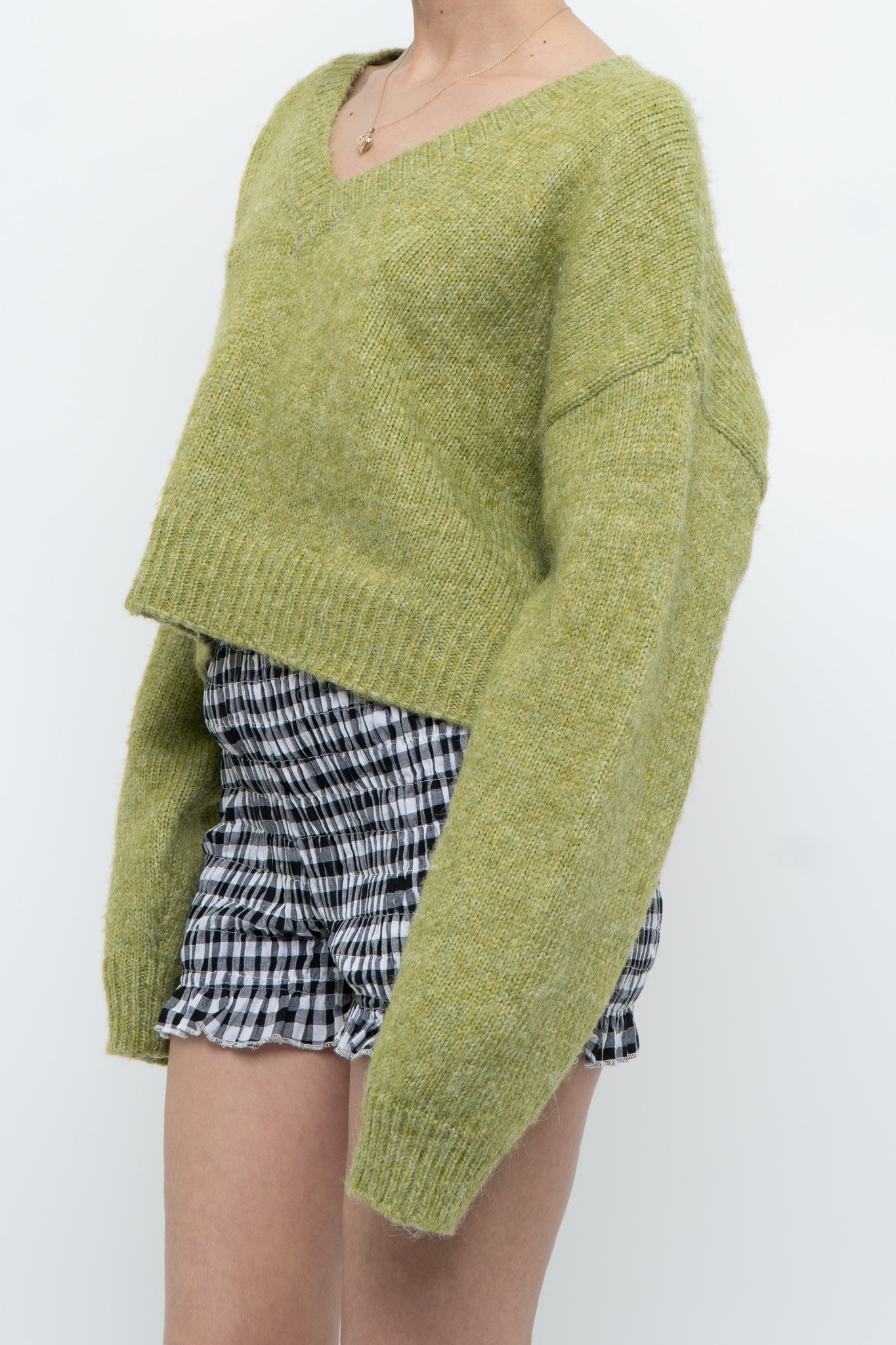 Modern x Green Knit Cropped Sweater (M, L)