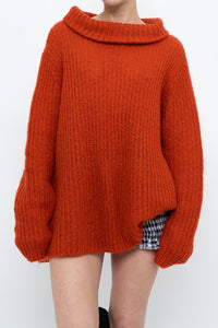 Modern x Orange Mohair-blend Mockneck Sweater (M, L)