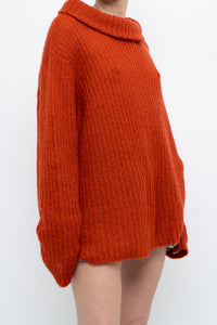 Modern x Orange Mohair-blend Mockneck Sweater (M, L)