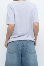 Load image into Gallery viewer, Vintage x Made in Hong Kong x Lilac Cashmere-feel Beaded Short Sleeve Sweater (XS-M)