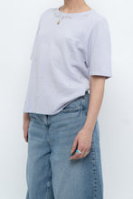 Load image into Gallery viewer, Vintage x Made in Hong Kong x Lilac Cashmere-feel Beaded Short Sleeve Sweater (XS-M)