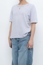 Load image into Gallery viewer, Vintage x Made in Hong Kong x Lilac Cashmere-feel Beaded Short Sleeve Sweater (XS-M)