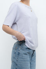 Load image into Gallery viewer, Vintage x Made in Hong Kong x Lilac Cashmere-feel Beaded Short Sleeve Sweater (XS-M)