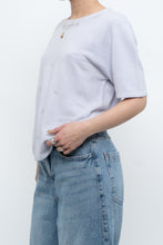 Load image into Gallery viewer, Vintage x Made in Hong Kong x Lilac Cashmere-feel Beaded Short Sleeve Sweater (XS-M)