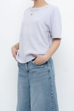 Load image into Gallery viewer, Vintage x Made in Hong Kong x Lilac Cashmere-feel Beaded Short Sleeve Sweater (XS-M)