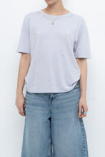 Load image into Gallery viewer, Vintage x Made in Hong Kong x Lilac Cashmere-feel Beaded Short Sleeve Sweater (XS-M)