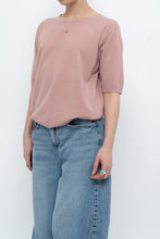 Load image into Gallery viewer, Vintage x Blush Pink Cashmere-Blend Short Sleeve Sweater (XS-L)