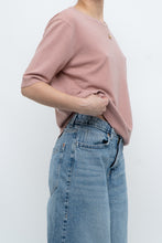 Load image into Gallery viewer, Vintage x Blush Pink Cashmere-Blend Short Sleeve Sweater (XS-L)