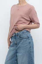 Load image into Gallery viewer, Vintage x Blush Pink Cashmere-Blend Short Sleeve Sweater (XS-L)