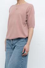Load image into Gallery viewer, Vintage x Blush Pink Cashmere-Blend Short Sleeve Sweater (XS-L)