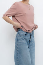 Load image into Gallery viewer, Vintage x Blush Pink Cashmere-Blend Short Sleeve Sweater (XS-L)
