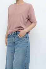 Load image into Gallery viewer, Vintage x Blush Pink Cashmere-Blend Short Sleeve Sweater (XS-L)