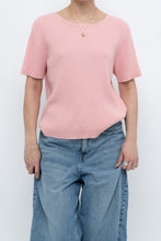 Load image into Gallery viewer, Vintage x Pink Ribbed Knit Short Sleeve (XS-L)