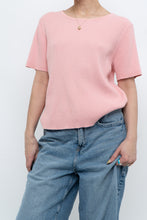 Load image into Gallery viewer, Vintage x Pink Ribbed Knit Short Sleeve (XS-L)