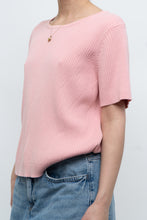Load image into Gallery viewer, Vintage x Pink Ribbed Knit Short Sleeve (XS-L)