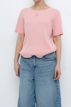 Load image into Gallery viewer, Vintage x Pink Ribbed Knit Short Sleeve (XS-L)