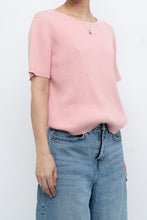 Load image into Gallery viewer, Vintage x Pink Ribbed Knit Short Sleeve (XS-L)