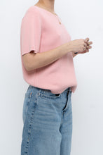 Load image into Gallery viewer, Vintage x Pink Ribbed Knit Short Sleeve (XS-L)