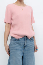 Load image into Gallery viewer, Vintage x Pink Ribbed Knit Short Sleeve (XS-L)