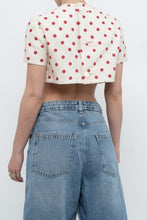 Load image into Gallery viewer, Vintage x Cream Polka Dot Cropped Top (XS-M)